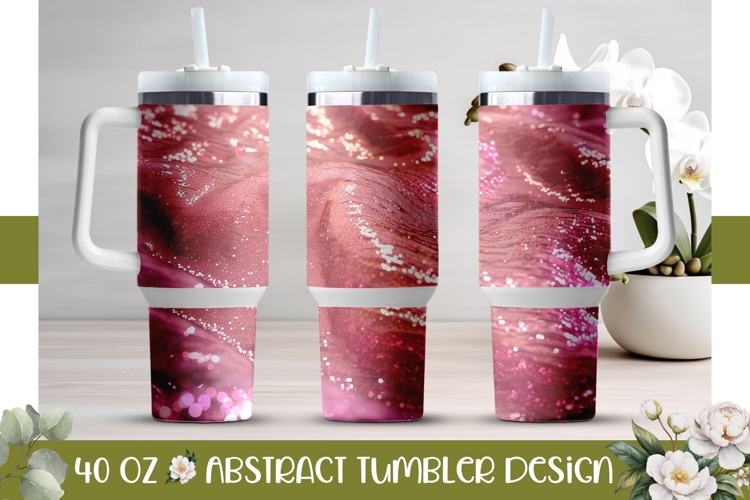 Pink Tumbler Design, Pink 40 Oz Tumbler Template