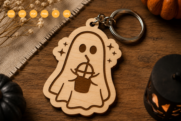 Halloween Keychain Laser Cut SVG