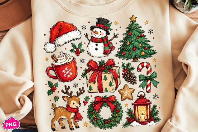 Funny Christmas PNG, Christmas Sublimation, Merry Christmas example image 1