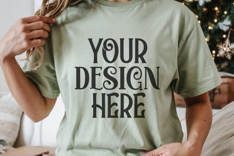 Bay Comfort Colors 1717 Christmas Mockup, CC 1717 example image 1