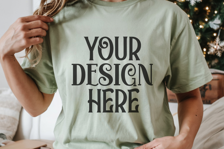 Bay Comfort Colors 1717 Christmas Mockup, CC 1717