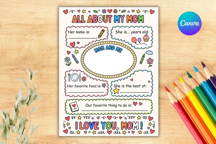 All About My Mom Editable Canva Template