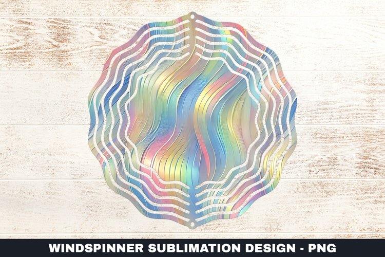 Pastel Light Waves Wind Spinner Sublimation Design