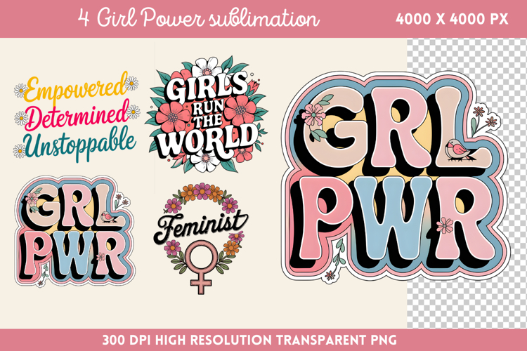 Girl Power sublimation PNG