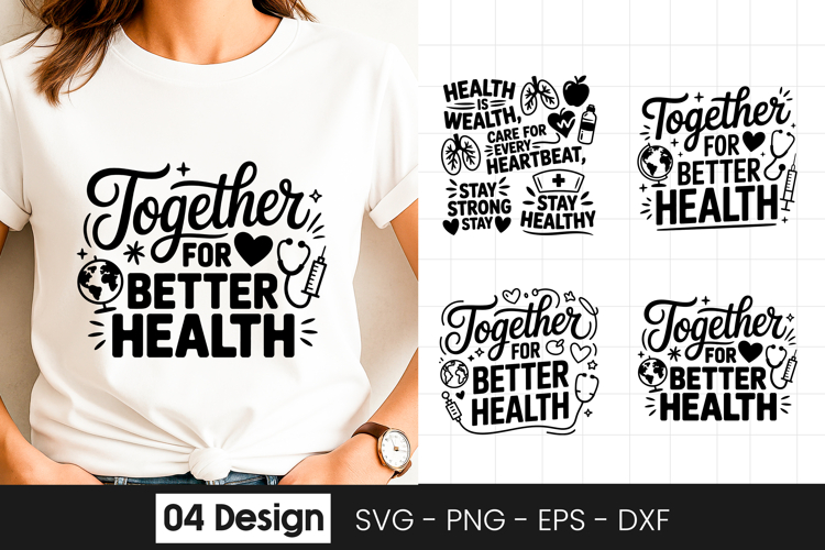 Together For Better Health Quote SVG PNG