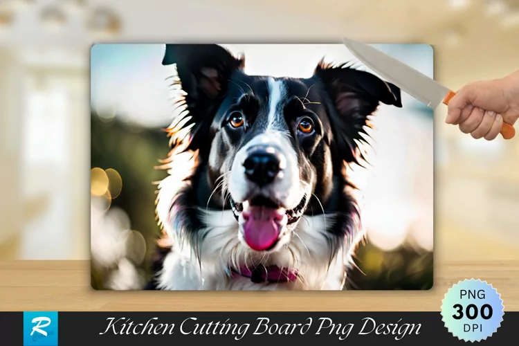 Dog Cutting Board Sublimation Design