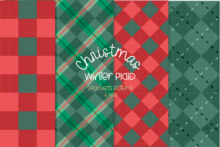Christmas Winter Plaid Seamless Pattern