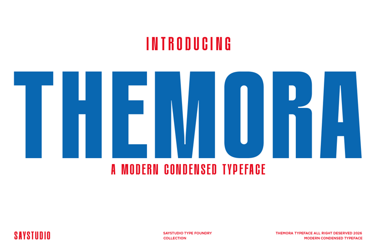 Themora - Modern Condensed Font