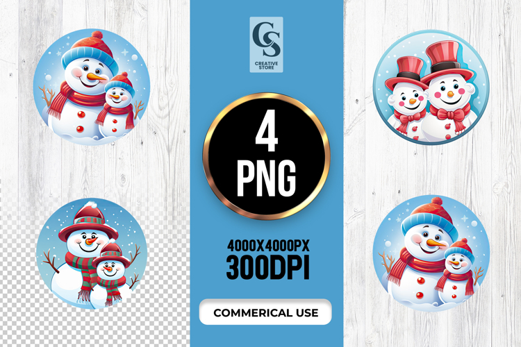 Cute Snowman Clipart Image 6