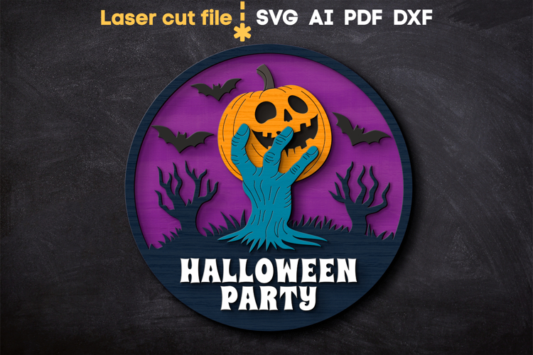 Halloween SVG laser cut file for Glowforge