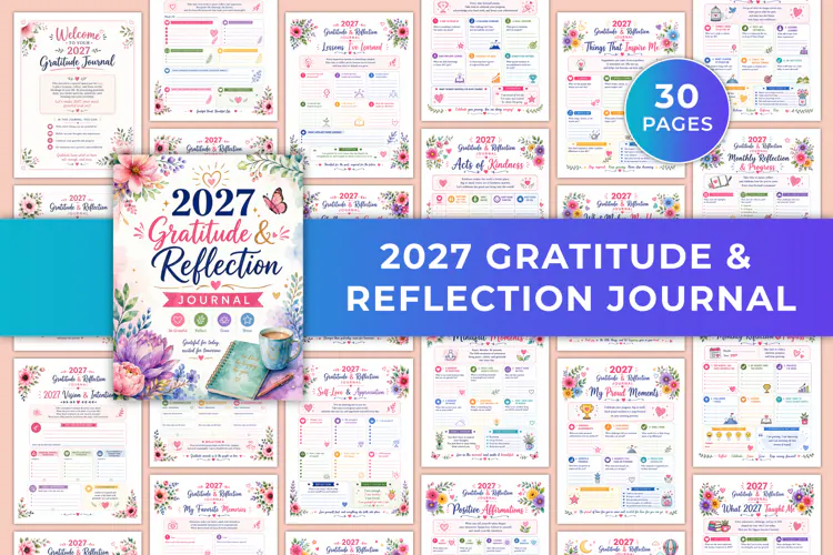 2027 Gratitude & Reflection Journal Kdp interiors