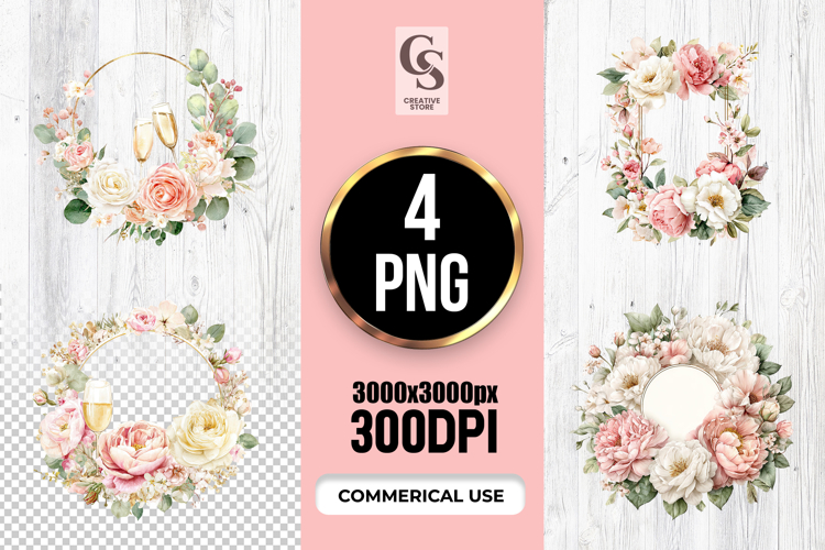 Floral Wreath Clipart Image 5