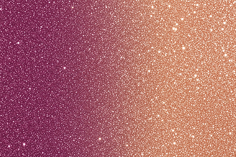 Pink and orange glittery background with sparkling white dot