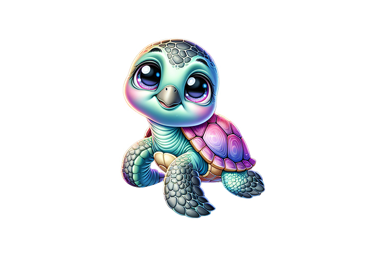 Cute Turtle Clipart Image 5