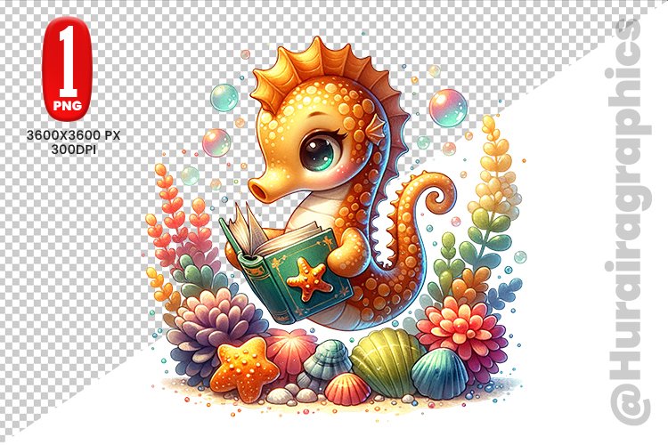 Sea Horse Clipart Image 14
