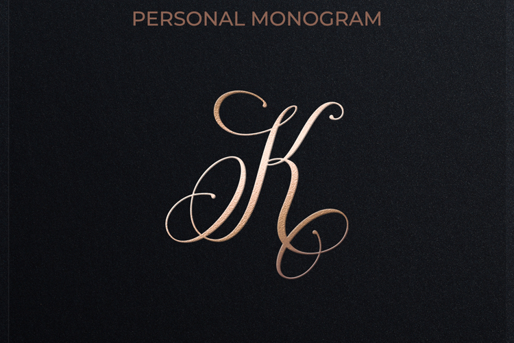 K Monogram Logo, Elegant Initial Monogram
