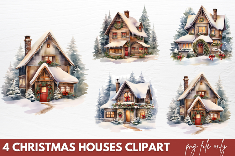 Watercolor Houses Image 17