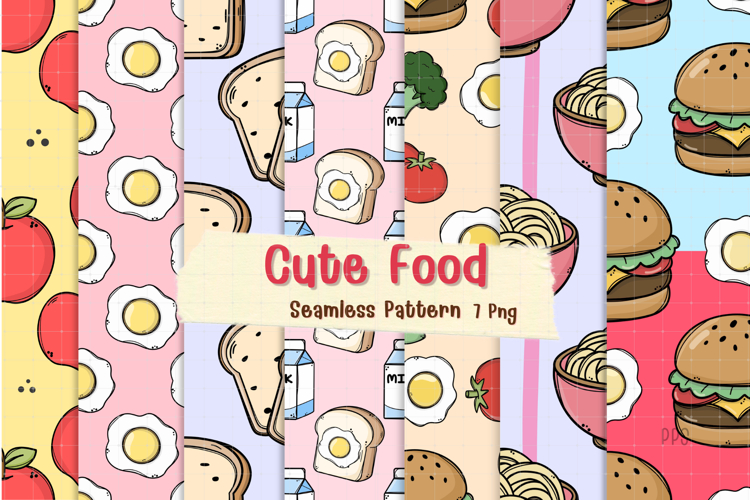 Cute Food Seamless Pattern