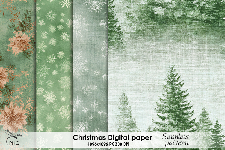 Christmas digital paper, seamless pattern
