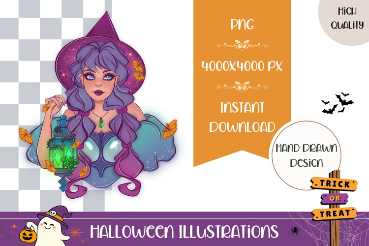 Hand Drawn Magic Illustration, Cartoon Magic Witch PNG