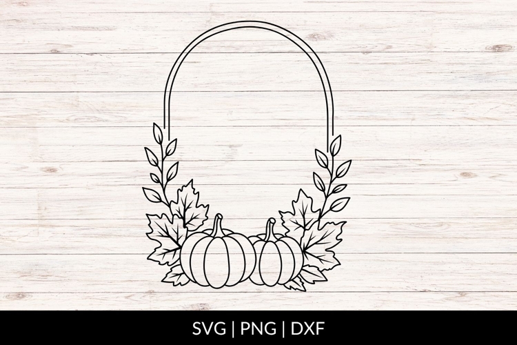 Hand Drawn Rounded Pumpkin Fall Frame SVG