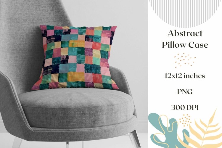 Geometric Pillow Case Design, Abstract Pillowcase Template example image 1