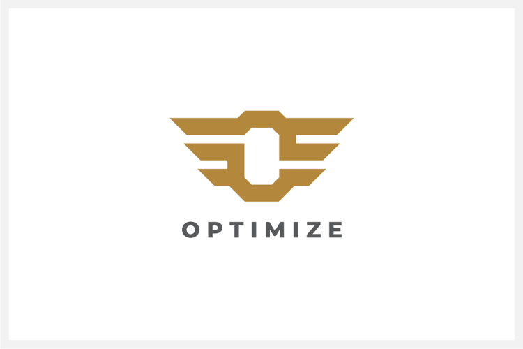 Optimize Letter O Wings Logo Design Vector