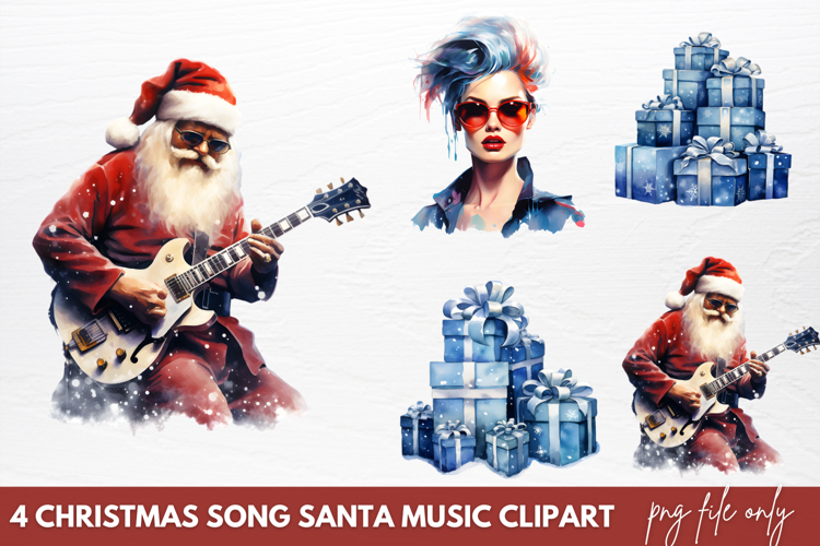 Christmas Song Santa Music Clipart PNG