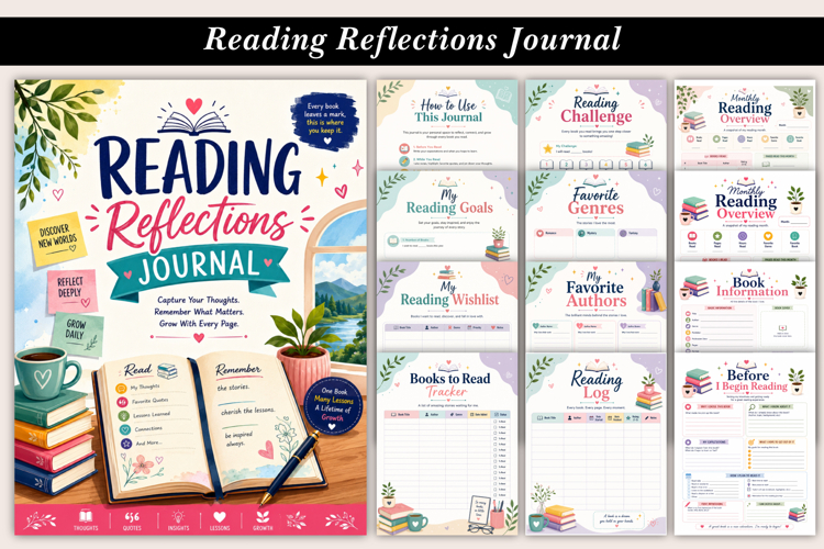 Reading Reflections Journal | Printable Book Review Journal