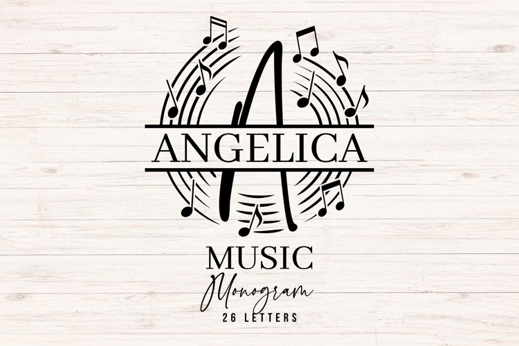 Music Monogram SVG Bundle A-Z