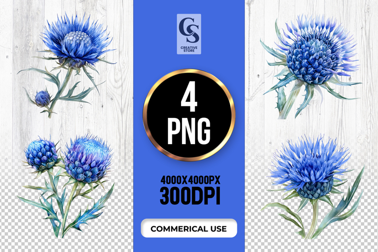 Blue Flower Clipart Image 12