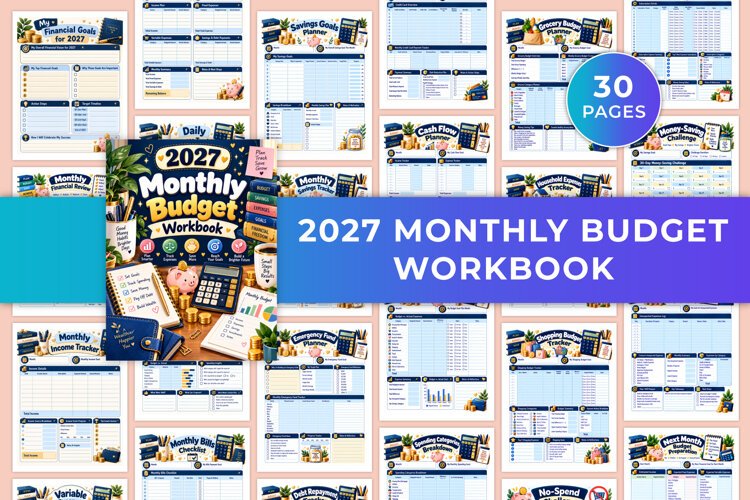 2027 Monthly Budget Workbook Kdp interiors example image 1