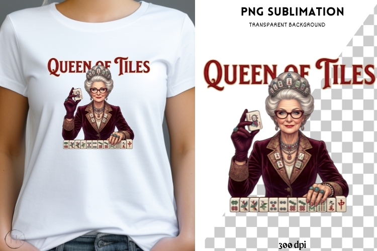 Mahjong png design for T-shirts