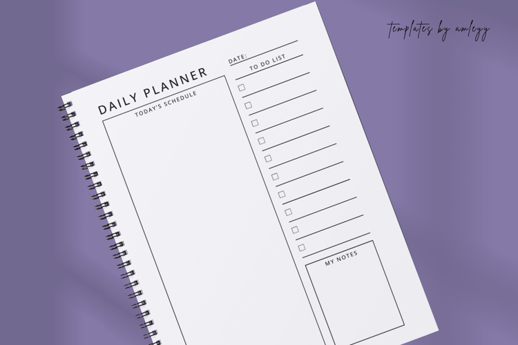 Minimal Daily Planner Template | Aesthetic Daily Planner