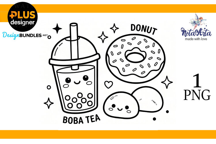 Kawaii Treats: Super Cute Coloring Fun example image 1