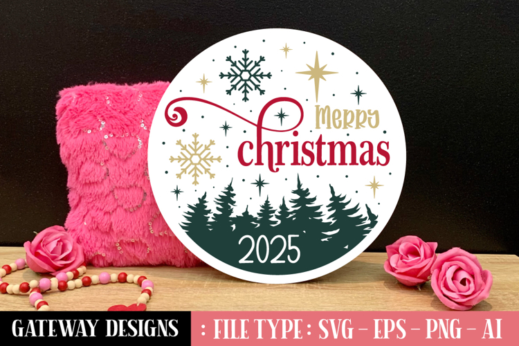 Merry Christmas 2025 svg design