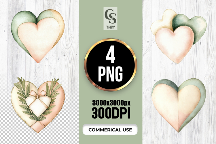 Watercolor Heart Clipart Image 9