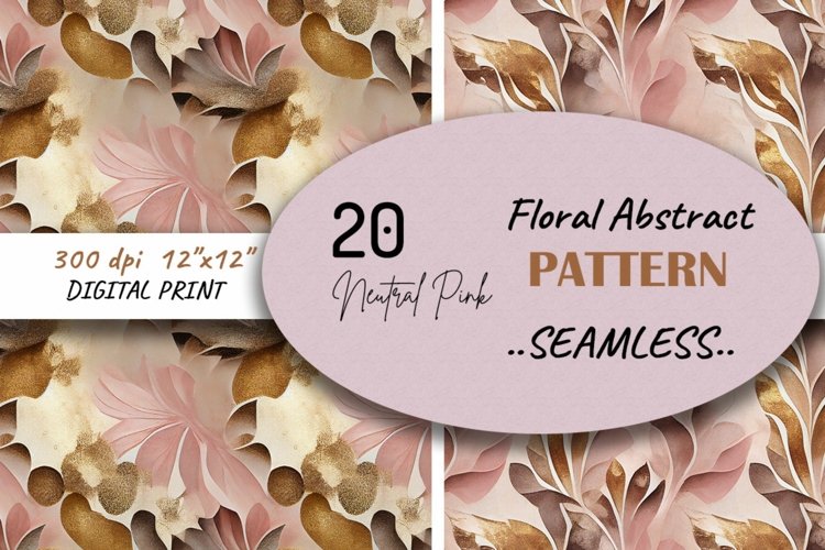 20 Floral Abstract Seamless Pink Digital Paper For Download