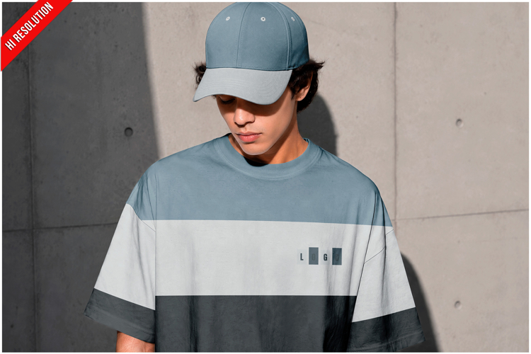 T-shirt And Cap Concrete Wall