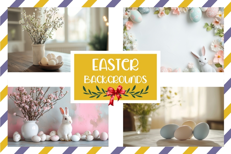 Easter Mockup Backgrounds, Easter Eggs Backgrounds