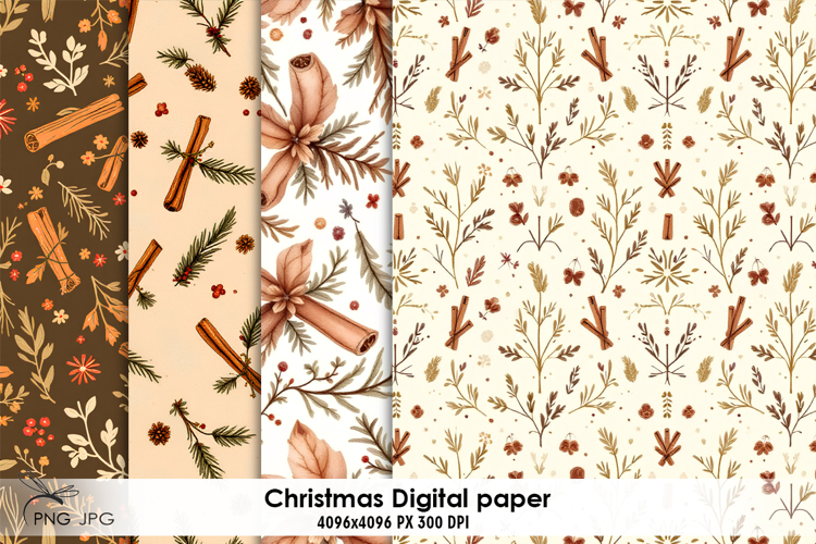 Christmas digital paper, background clipart