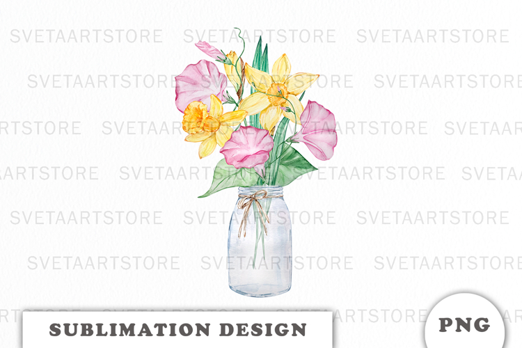 Watercolor Flowers Bouquet png