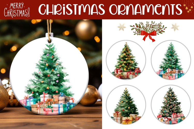 Cartoon Christmas Ornament Designs, Christmas Gift Tags