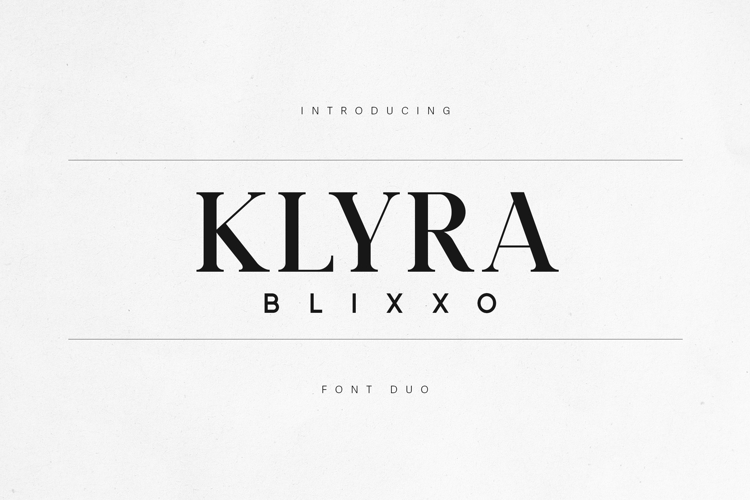 Klyra & Blixxo Elegant Font Duo example image 1