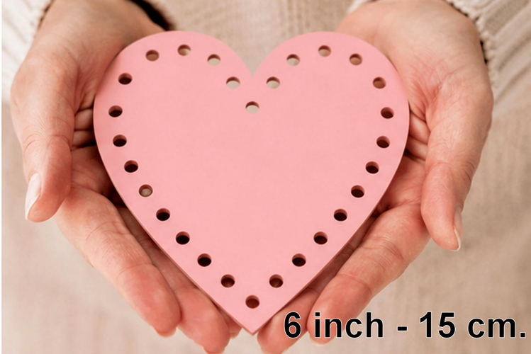 Basket base heart shape 6 inch digital file. Purse basket ma