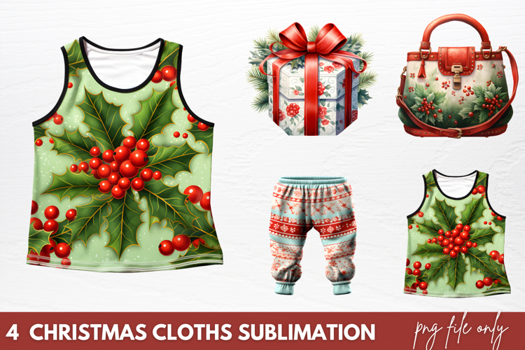 Christmas Cloths Sublimation Clipart PNG