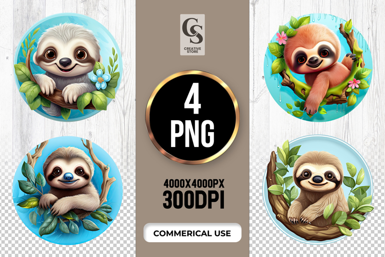 Sloth Clipart Image 20