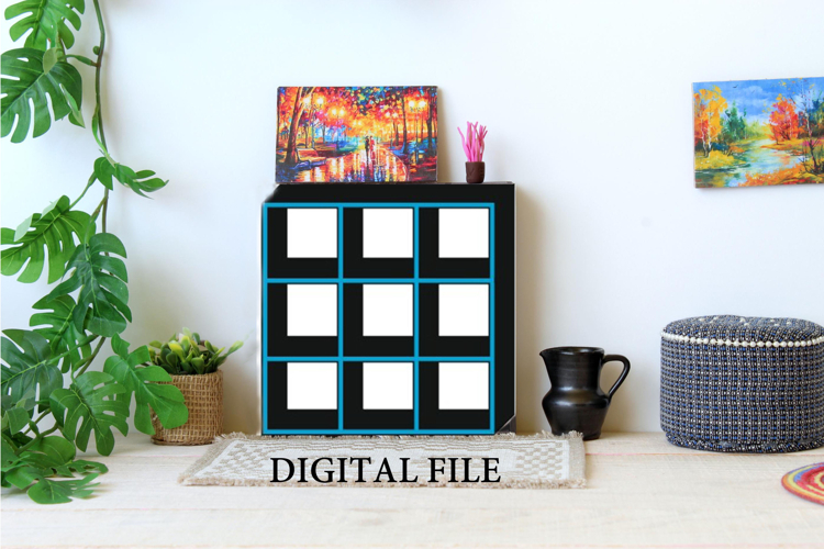 Miniature bookcase digital file kit, dollhouse furniture