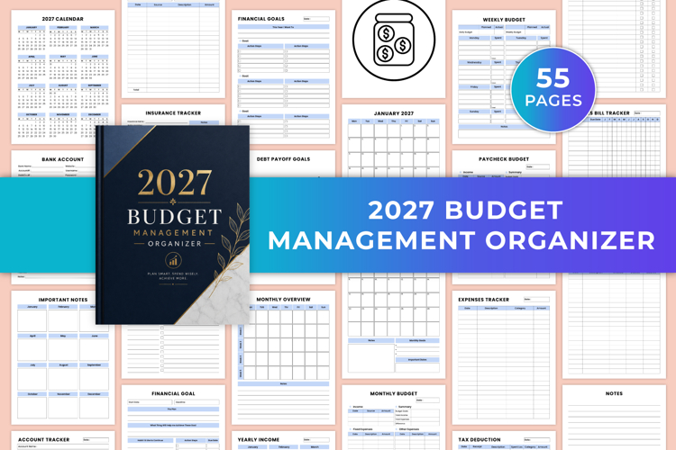 2027 Budget Management Organizer | Budget Planner & Finance