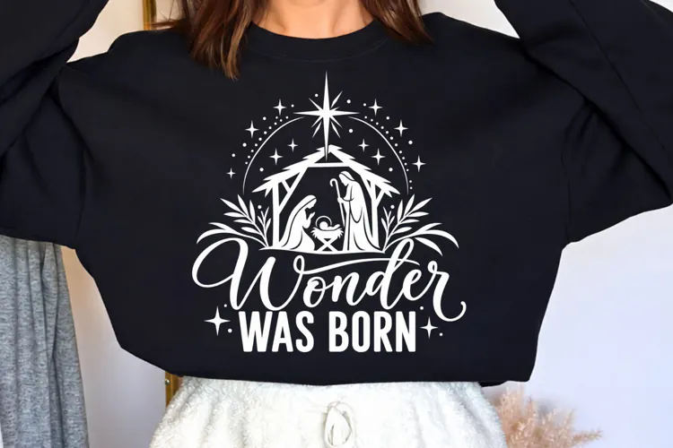 Grace Was Born Nativity Christmas PNG, Christian Nativity Gr
